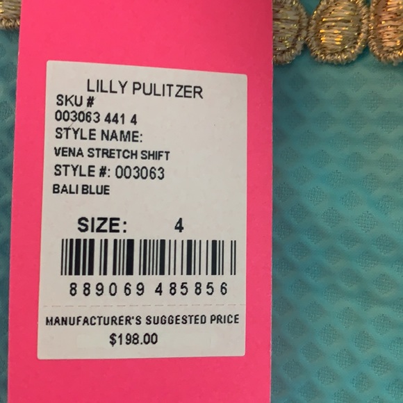 Lilly Pulitzer Vena Stretch Dress-Size 4 Bali Blue - Picture 3 of 3